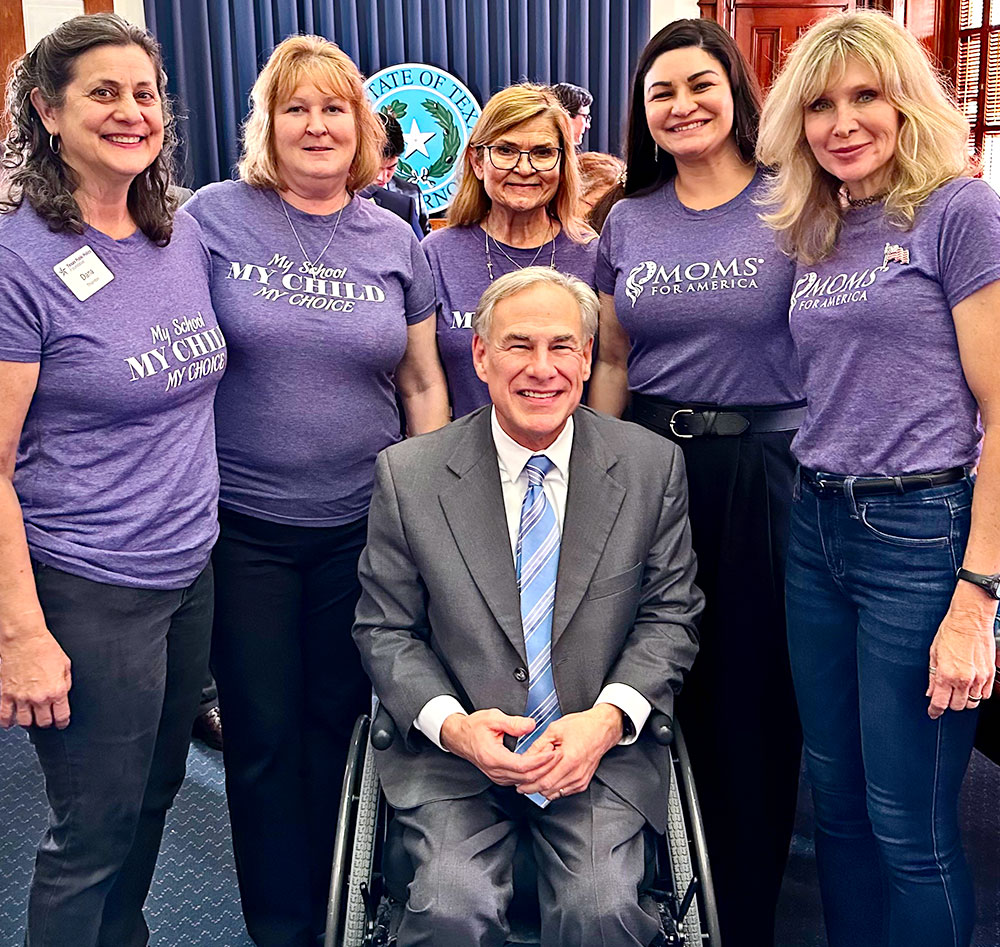 Texas Moms for America with Governor Abbott